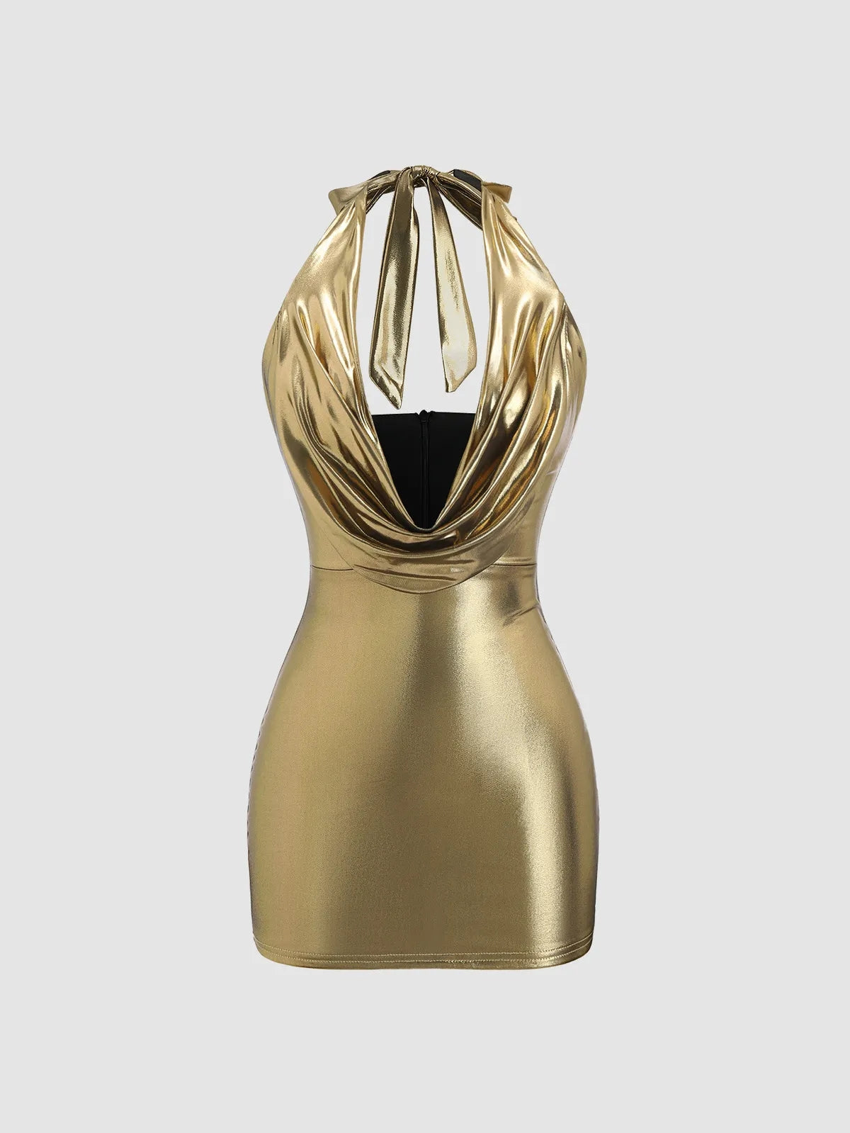 Vestido «Golden Diva» brillante para fiesta