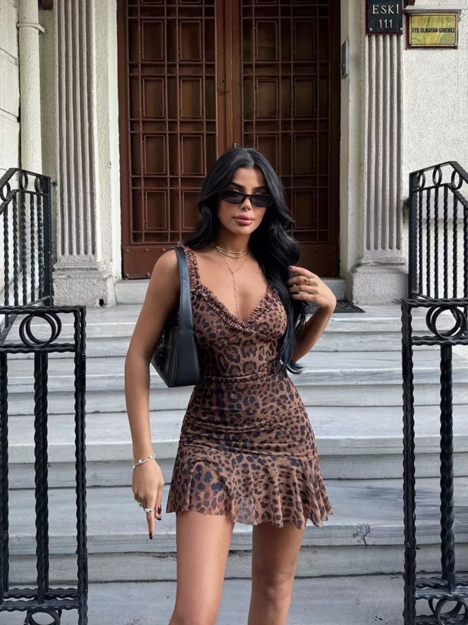 Vestido «Wild Instinct» corto estampado animal print